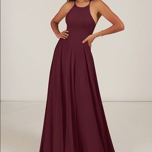 Azazie Celyn Bridesmaids Dress In Cabernet